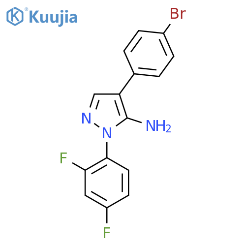 4-(4-Bromophenyl)-1-(2,4-difluorophenyl)-1H-pyrazol-5-amine structure