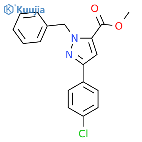 Methyl 1-benzyl-3-(4-chlorophenyl)-1H-pyrazole-5-carboxylate structure