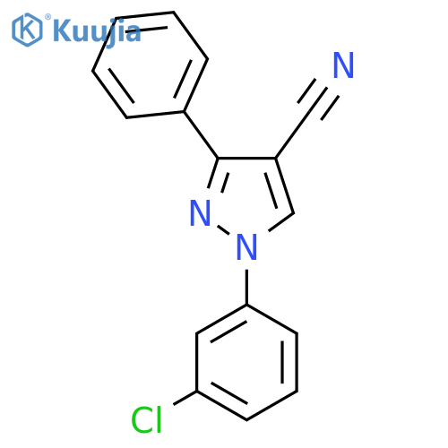 1-(3-chlorophenyl)-3-phenyl-1H-pyrazole-4-carbonitrile structure