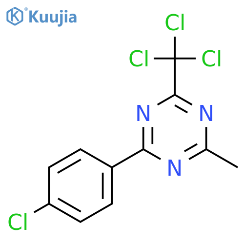 1,3,5-Triazine, 2-(4-chlorophenyl)-4-methyl-6-(trichloromethyl)- structure