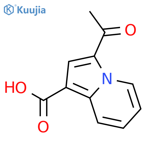 3-Acetylindolizine-1-carboxylic acid structure