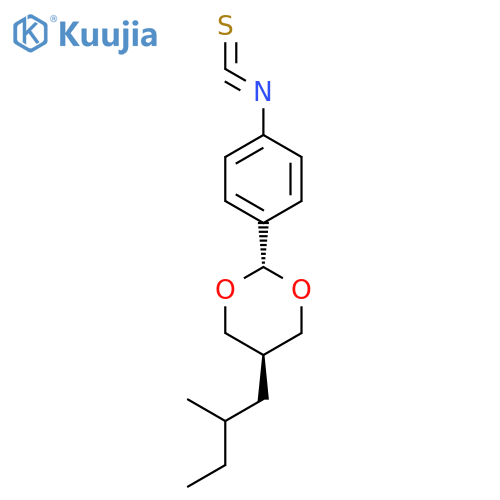 1,3-Dioxane, 2-(4-isothiocyanatophenyl)-5-(2-methylbutyl)-, trans- structure