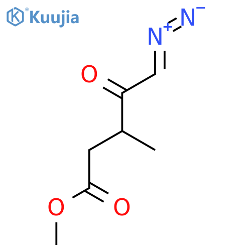 Pentanoic acid, 5-diazo-3-methyl-4-oxo-, methyl ester structure