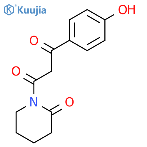 2-PIPERIDINONE, 1-[3-(4-HYDROXYPHENYL)-1,3-DIOXOPROPYL]- structure