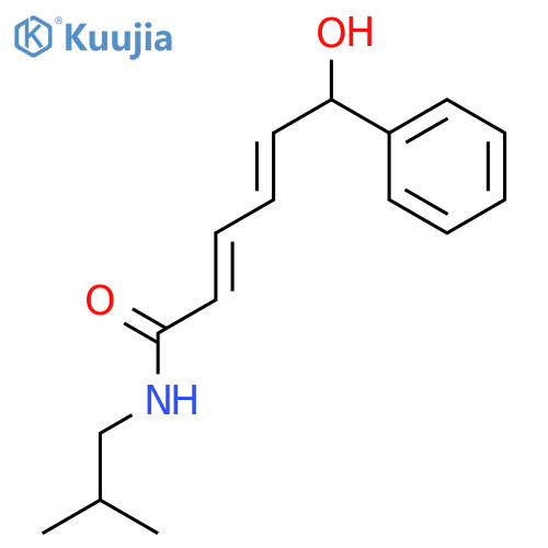 2,4-Hexadienamide,6-hydroxy-N-(2-methylpropyl)-6-phenyl-, (E,E)- (9CI) structure