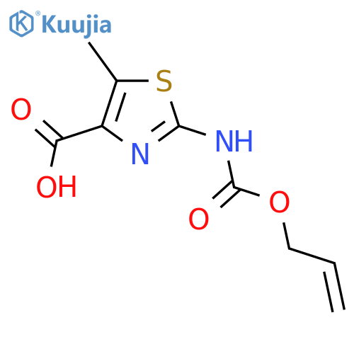 5-methyl-2-{(prop-2-en-1-yloxy)carbonylamino}-1,3-thiazole-4-carboxylic acid structure