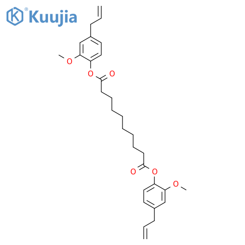 Decanedioic acid, bis[2-methoxy-4-(2-propenyl)phenyl] ester structure