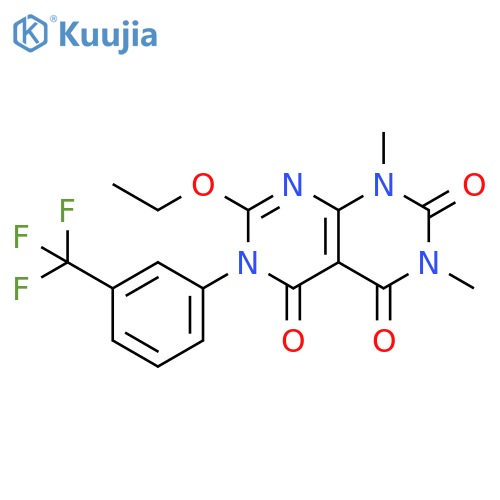 Pyrimido[4,5-d]pyrimidine-2,4,5(1H,3H,6H)-trione,7-ethoxy-1,3-dimethyl-6-[3-(trifluoromethyl)phenyl]- structure