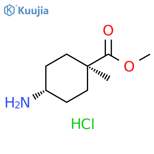 methyl trans-4-amino-1-methyl-cyclohexanecarboxylate;hydrochloride structure