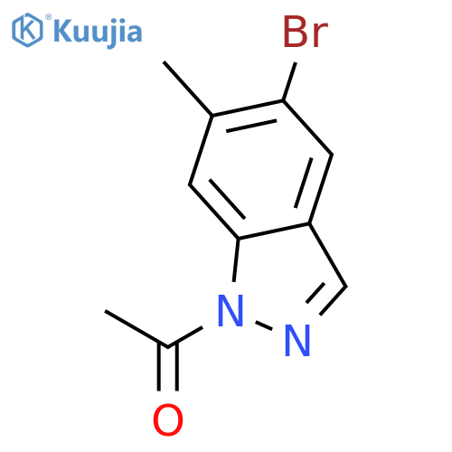 1-(5-bromo-6-methyl-1H-indazol-1-yl)Ethanone structure