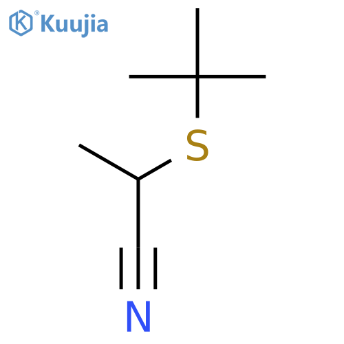 Propanenitrile, 2-[(1,1-dimethylethyl)thio]- structure