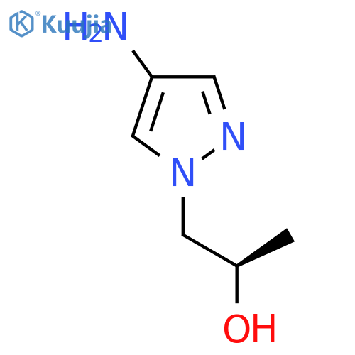 (2R)-1-(4-amino-1H-pyrazol-1-yl)propan-2-ol structure