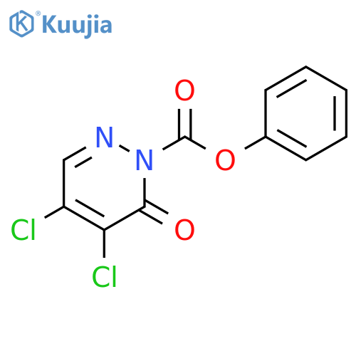 phenyl 4,5-dichloro-6-oxopyridazine-1(6H)-carboxylate structure