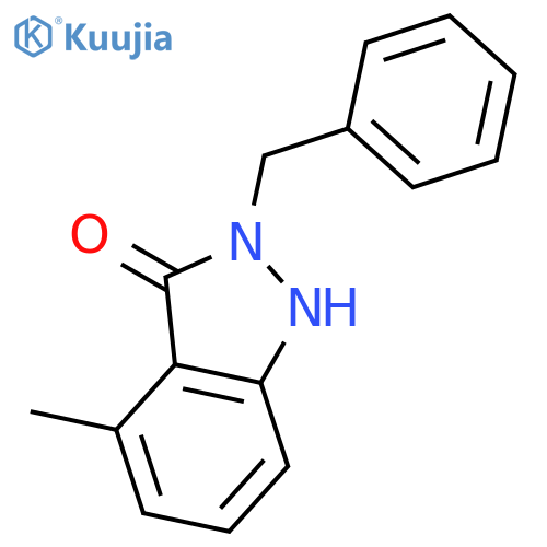 3H-Indazol-3-one, 1,2-dihydro-4-methyl-2-(phenylmethyl)- structure