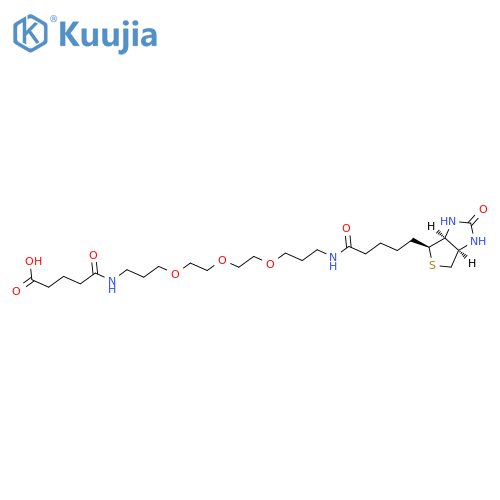 Biotinyl-NH-PEG3-C3-amido-C3-COOH structure