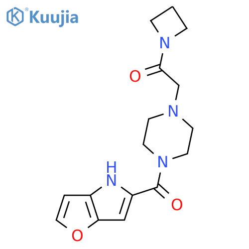 1-(Azetidin-1-yl)-2-[4-(4H-furo[3,2-b]pyrrole-5-carbonyl)piperazin-1-yl]ethan-1-one structure