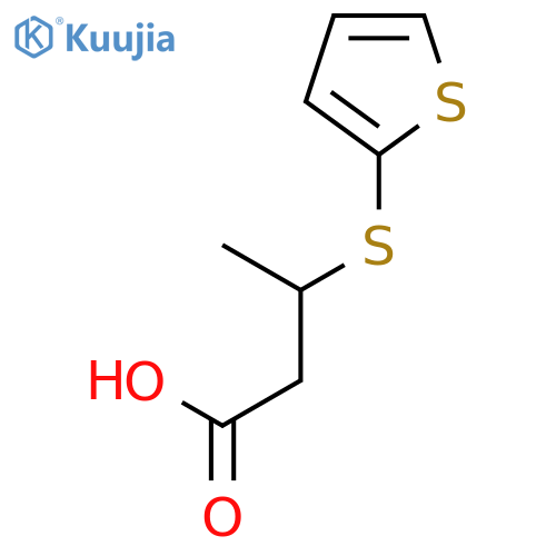 3-(Thiophen-2-ylthio)butanoic acid structure