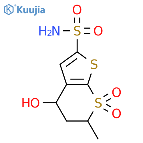 5,6-Dihydro-4-hydroxy-6-methyl-4H-thieno2,3-bthiopyran-2-sulfonamide 7,7-Dioxide structure