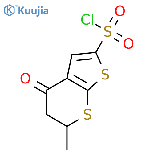 4H-Thieno2,3-bthiopyran-2-sulfonyl chloride,5,6-dihydro-6-methyl-4-oxo- structure