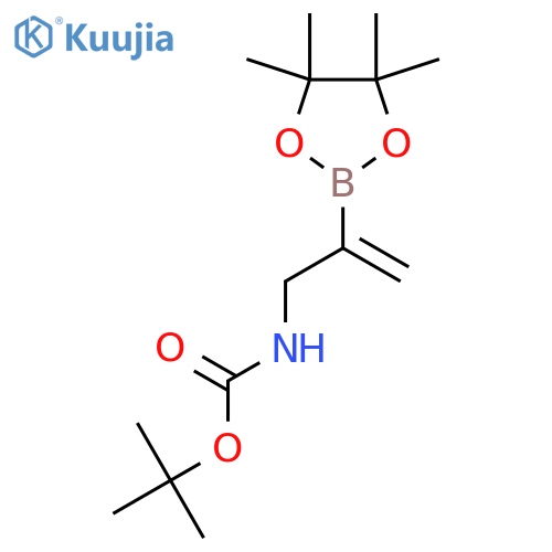 tert-butyl N-[2-(4,4,5,5-tetramethyl-1,3,2-dioxaborolan-2-yl)prop-2-en-1-yl]carbamate structure