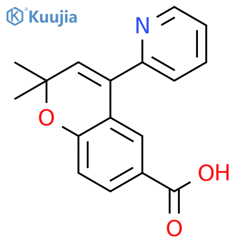 2H-1-BENZOPYRAN-6-CARBOXYLIC ACID, 2,2-DIMETHYL-4-(2-PYRIDINYL)- structure