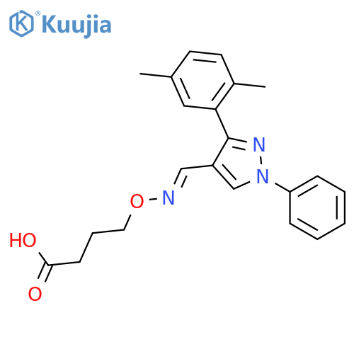 4-[(e)-[3-(2,5-dimethylphenyl)-1-phenylpyrazol-4-yl]methylideneamino]oxybutanoic Acid structure