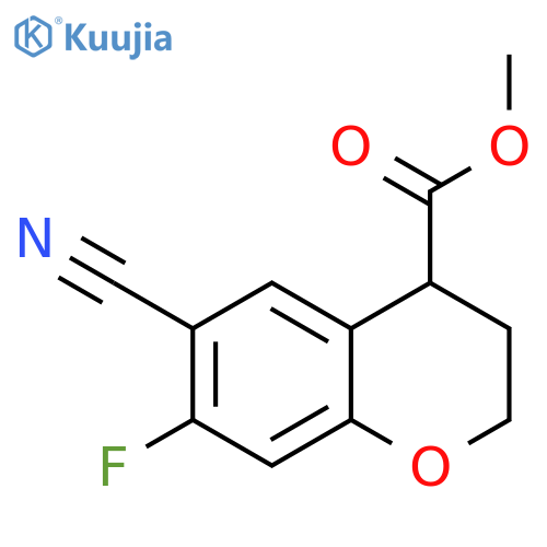 methyl 6-cyano-7-fluoro-chromane-4-carboxylate structure