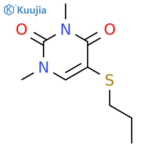 2,4(1H,3H)-Pyrimidinedione, 1,3-dimethyl-5-(propylthio)- structure