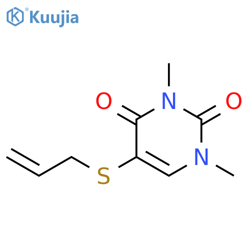 2,4(1H,3H)-Pyrimidinedione, 1,3-dimethyl-5-(2-propenylthio)- structure