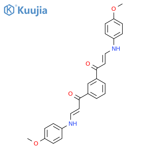 2-Propen-1-one, 1,1'-(1,3-phenylene)bis[3-[(4-methoxyphenyl)amino]- structure