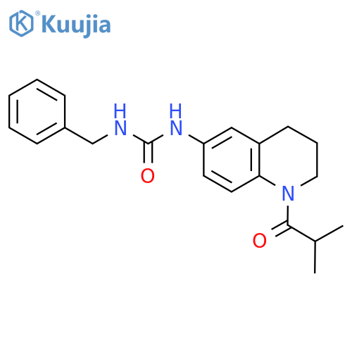 1-benzyl-3-1-(2-methylpropanoyl)-1,2,3,4-tetrahydroquinolin-6-ylurea structure