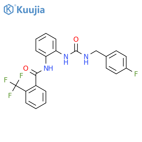 N-2-({(4-fluorophenyl)methylcarbamoyl}amino)phenyl-2-(trifluoromethyl)benzamide structure