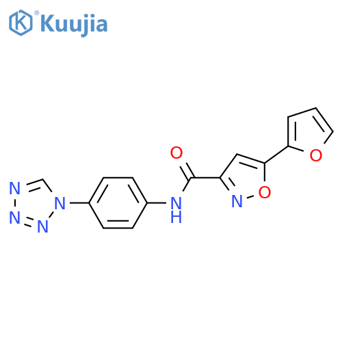 5-(furan-2-yl)-N-4-(1H-1,2,3,4-tetrazol-1-yl)phenyl-1,2-oxazole-3-carboxamide structure