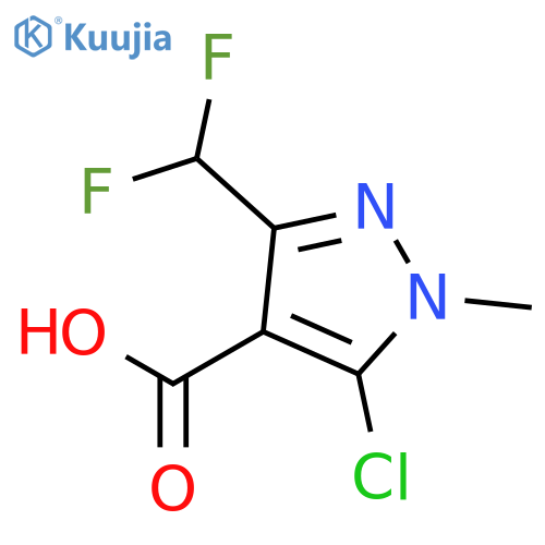 5-Chloro-3-(difluoromethyl)-1-methyl-1H-pyrazole-4-carboxylic acid structure