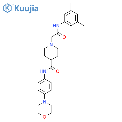 1-{(3,5-dimethylphenyl)carbamoylmethyl}-N-4-(morpholin-4-yl)phenylpiperidine-4-carboxamide structure