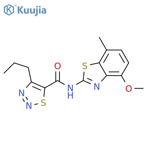 N-(4-methoxy-7-methyl-1,3-benzothiazol-2-yl)-4-propyl-1,2,3-thiadiazole-5-carboxamide structure