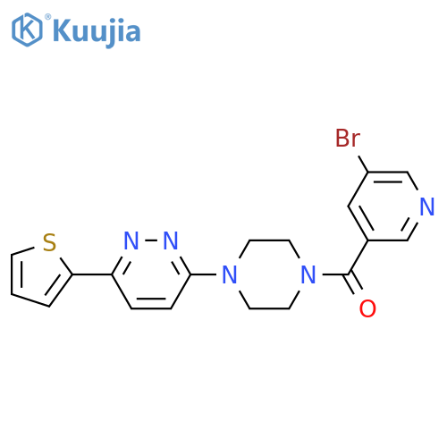 3-4-(5-bromopyridine-3-carbonyl)piperazin-1-yl-6-(thiophen-2-yl)pyridazine structure