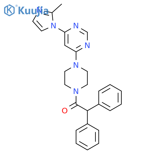 1-{4-6-(2-methyl-1H-imidazol-1-yl)pyrimidin-4-ylpiperazin-1-yl}-2,2-diphenylethan-1-one structure