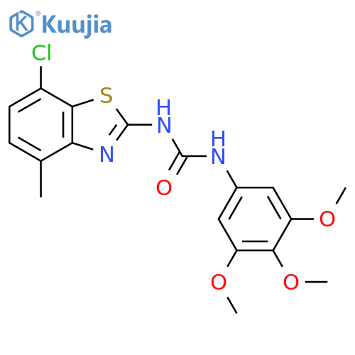 3-(7-chloro-4-methyl-1,3-benzothiazol-2-yl)-1-(3,4,5-trimethoxyphenyl)urea structure