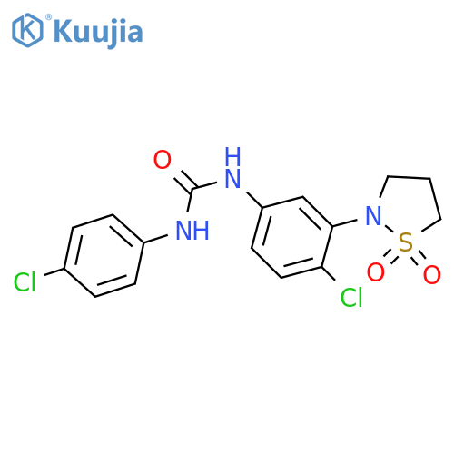 3-4-chloro-3-(1,1-dioxo-1lambda6,2-thiazolidin-2-yl)phenyl-1-(4-chlorophenyl)urea structure