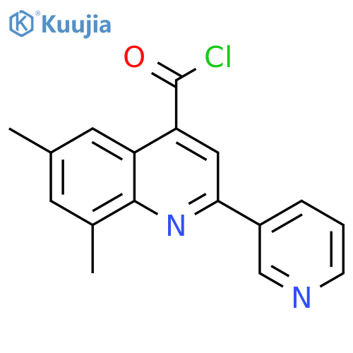 6,8-Dimethyl-2-pyridin-3-ylquinoline-4-carbonyl chloride hydrochloride structure