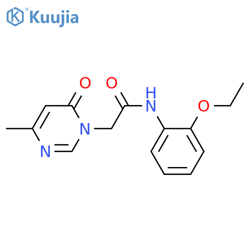 N-(2-ethoxyphenyl)-2-(4-methyl-6-oxo-1,6-dihydropyrimidin-1-yl)acetamide structure