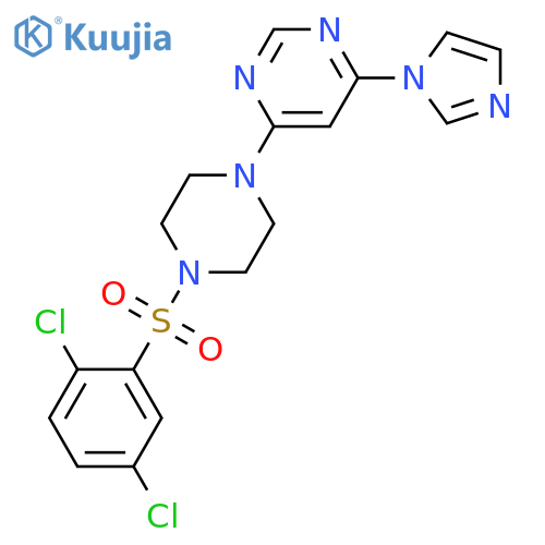 4-4-(2,5-dichlorobenzenesulfonyl)piperazin-1-yl-6-(1H-imidazol-1-yl)pyrimidine structure