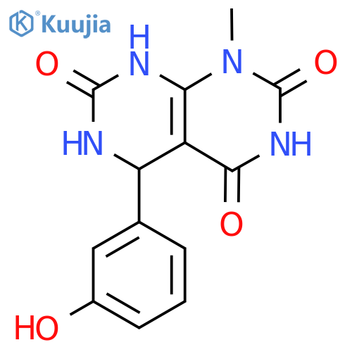 5-(3-hydroxyphenyl)-1-methyl-1H,2H,3H,4H,5H,6H,7H,8H-1,3diazino4,5-dpyrimidine-2,4,7-trione structure