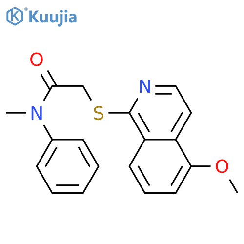 2-[(5-methoxyisoquinolin-1-yl)sulfanyl]-N-methyl-N-phenylacetamide structure