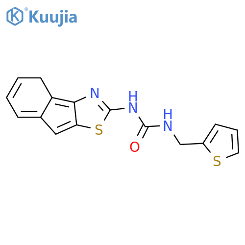 3-{8H-indeno1,2-d1,3thiazol-2-yl}-1-(thiophen-2-yl)methylurea structure