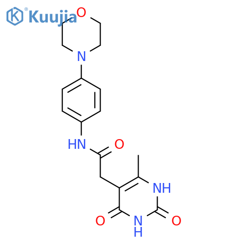2-(6-methyl-2,4-dioxo-1,2,3,4-tetrahydropyrimidin-5-yl)-N-[4-(morpholin-4-yl)phenyl]acetamide structure