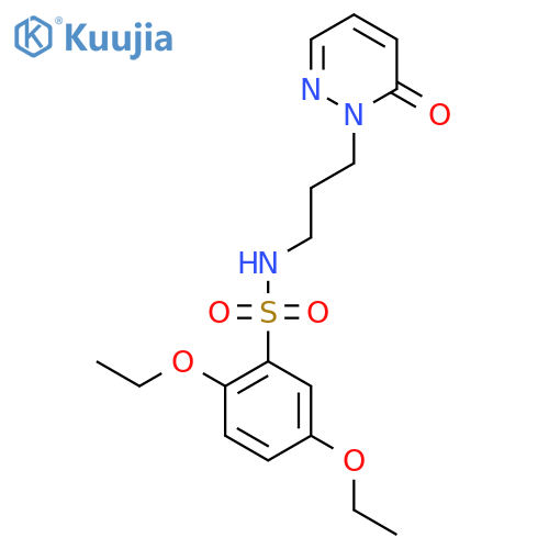 2,5-diethoxy-N-3-(6-oxo-1,6-dihydropyridazin-1-yl)propylbenzene-1-sulfonamide structure
