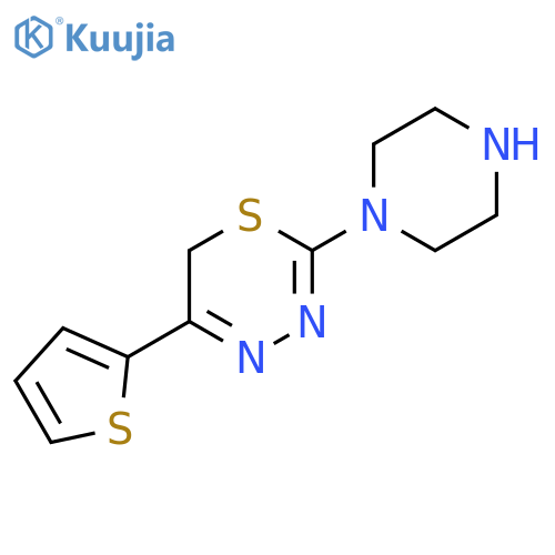 2-(piperazin-1-yl)-5-(thiophen-2-yl)-6H-1,3,4-thiadiazine structure