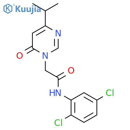 N-(2,5-dichlorophenyl)-2-6-oxo-4-(propan-2-yl)-1,6-dihydropyrimidin-1-ylacetamide structure